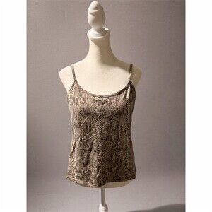 New York & Company Cami Tank Top Womens XL Snakeskin Animal Print Stretch
